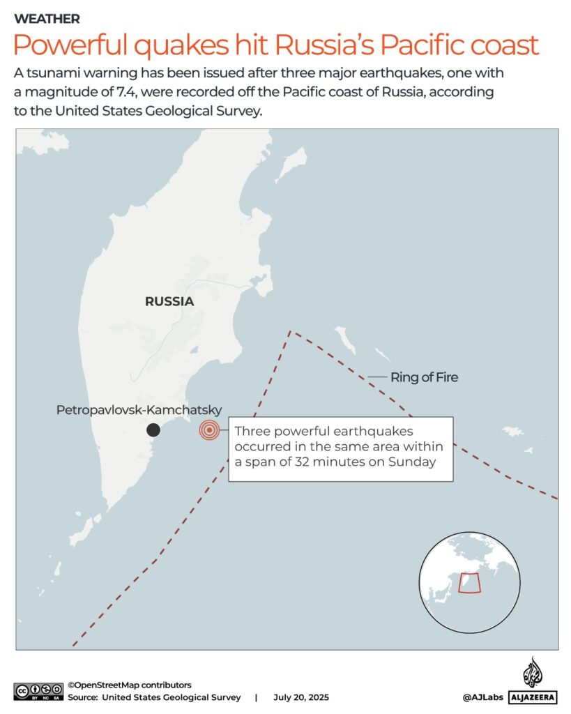 Russia earthquake tsunami warning